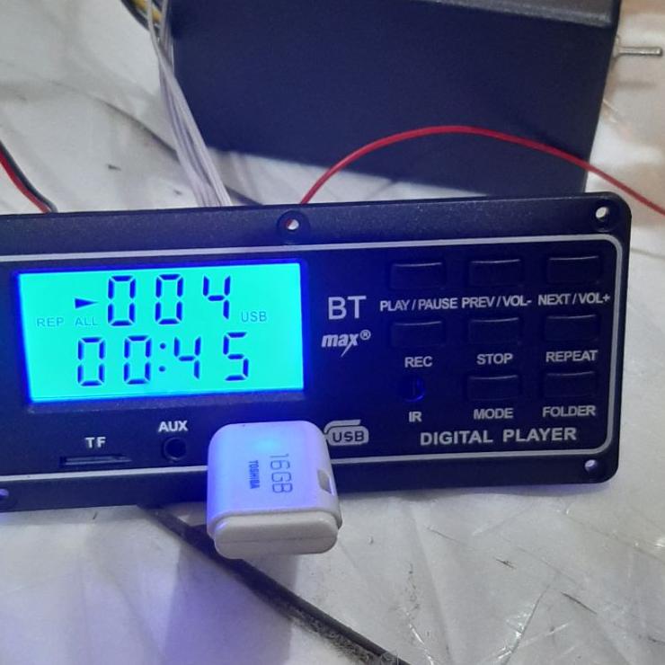 Máy Nghe Nhạc USB MP3 MAX + BLUETOOTH LCD 12V