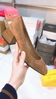 Giày cao gót vân gỗ 5p hàng QC cao cấp