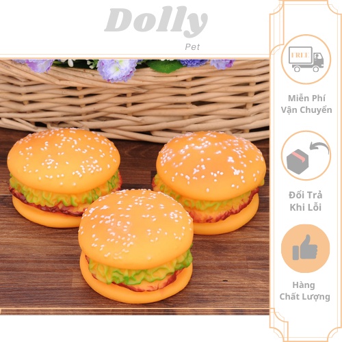 ĐỒ CHƠI BÁNH HAMBURGER PHÁT RA TIẾNG KÊU THÚ VỊ DÀNH CHO THÚ CƯNG