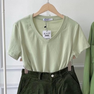 Áo thun cổ tim V neck basic tee Mint Maxy Workshop