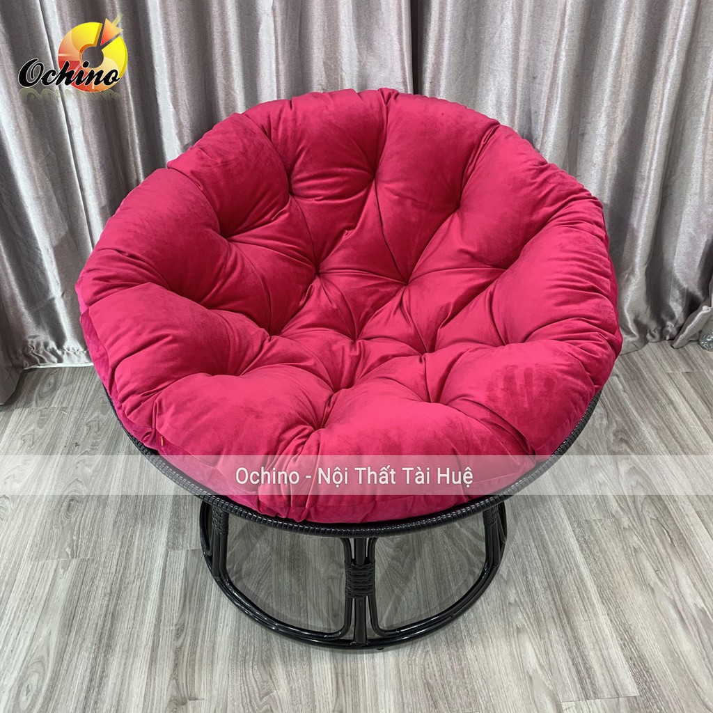 Ghế Papasan, Ghế nệm tròn thư giãn Papasan phòng khách/phòng ngủ phong cách vintage (hàng có sẵn được chọn màu nệm)