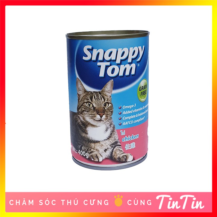 Pate Lon Cho Mèo Lớn Snappy Tom - Lon 400g Gram