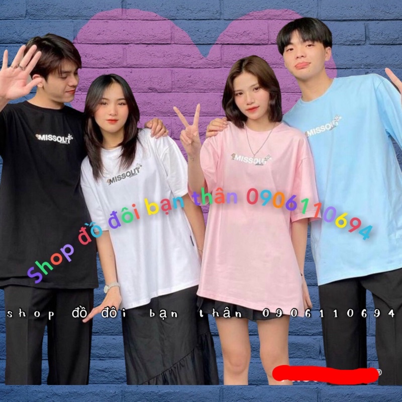 Áo Nhóm - Áo Đôi Bạn Thân Nam Nữ Tay Lỡ Unisex Misout Thỏ Xinh có 4 Màu Freesize
