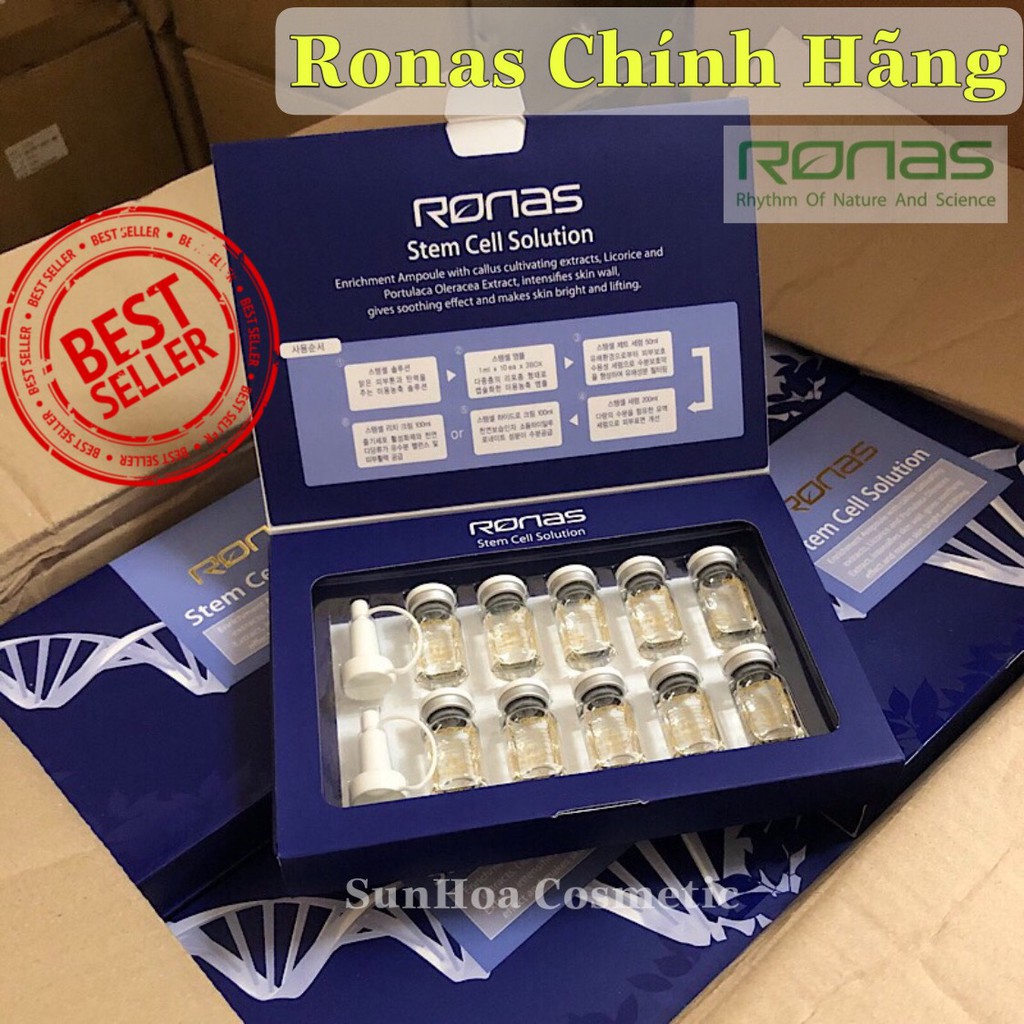 (1 hộp)Tế Bào Gốc Ronas Stem Cell Solution Mẫu Mới