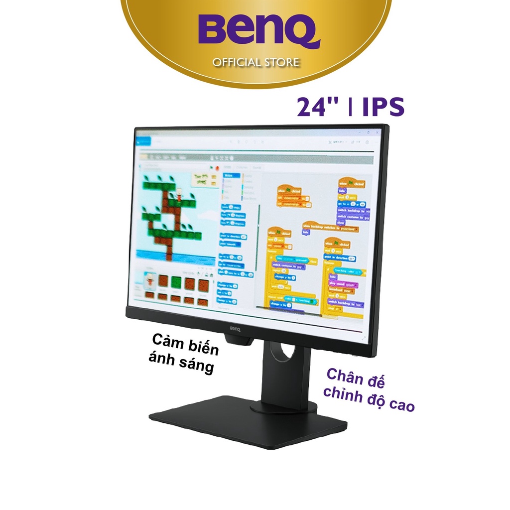 Màn hình BenQ GW2480T 24 inch IPS 1080p bảo vệ mắt &amp; chân đế điều chỉnh độ cao phù hợp học tập &amp; làm việc văn phòng