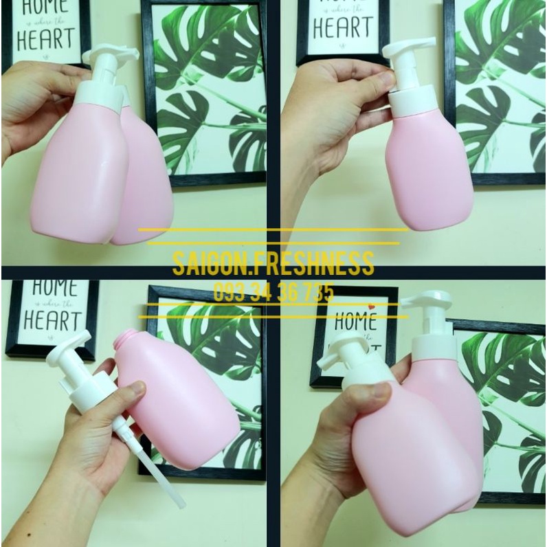 Chai chiết mỹ phẩm vòi nhấn - chai hồng vòi xà phòng sang trọng