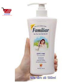 Sữa tắm trắng da Familiar Tinh chất sữa dê chai 500ml