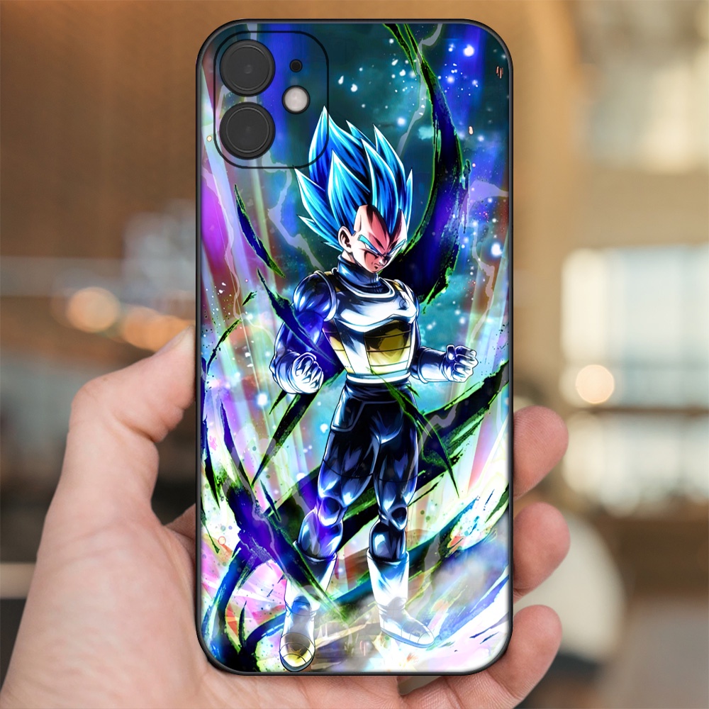 Ốp lưng iPhone 11 dẻo đen cạnh vuông in hình Vegeta Dragon Ball
