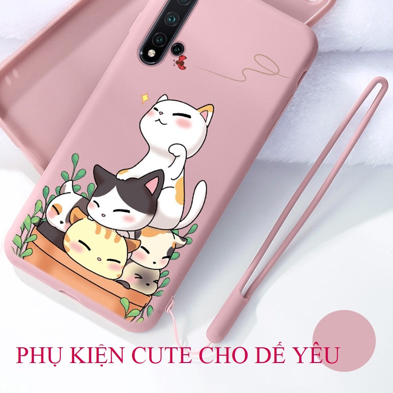 Dây đeo điện thoại silicon ngắn cầm tay nữ cute nhiều màu sắc