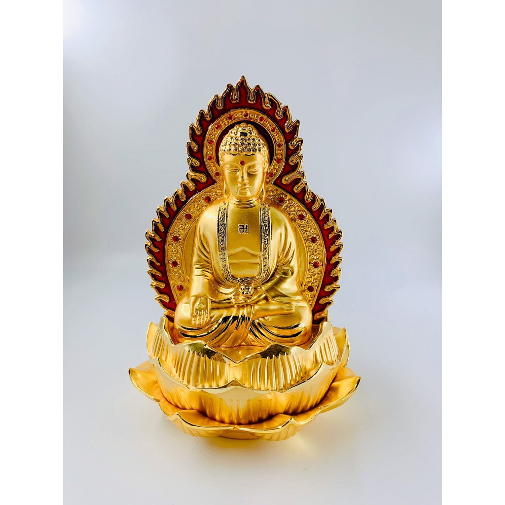 Tượng Phật Đặt Trên Ô Tô - Tượng Phật Tổ 2 Mặt Đế Sen Mở Làm Bằng Hợp Kim Mang Lại Bình An, May Mắn Cho Gia Đình