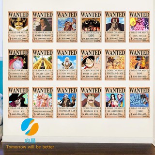 Sticker dán tường hình poster One Piece Road Fly 1.5 Billion Wanted cá tính