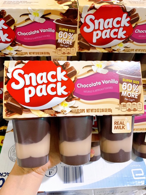 Váng Pudding Snack Pack cho trẻ ăn dặm hộp 165gr.