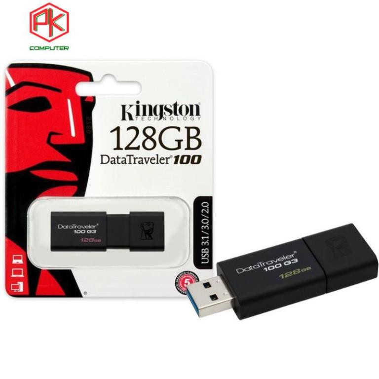 USB 3.0 128GB Kingston DT100G3/128GB  Hàng Chính Hãng