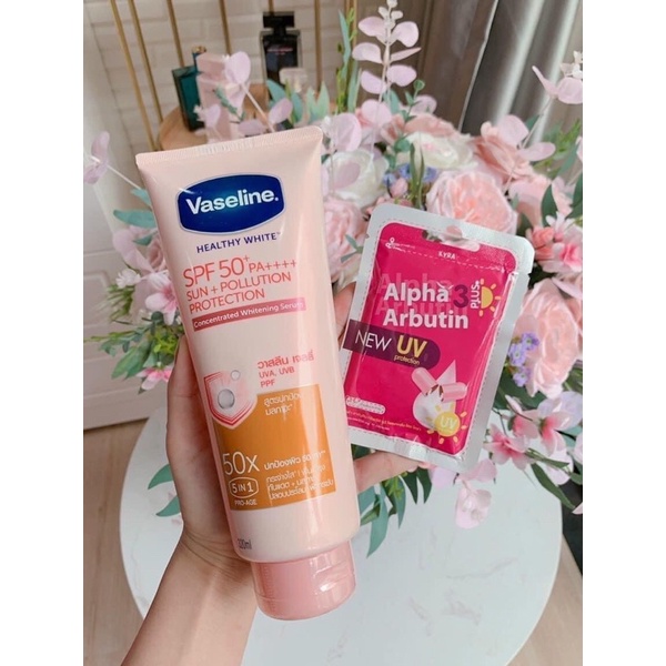 [GIÁ CẠNH TRANH] Sữa Dưỡng Ẩm Vaseline 50x HEALTHY BRIGHT SPF 50+PA++++ Thái Lan Chính Hãng 100%