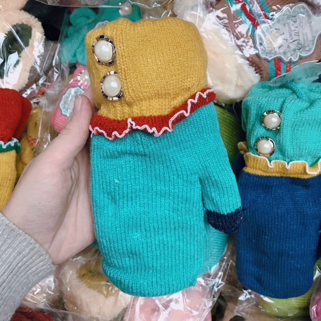 Găng Tay Len pilu giữ ấm không chia ngón chất dày dặn đẹp rất nhiều mẫu siêu xinh