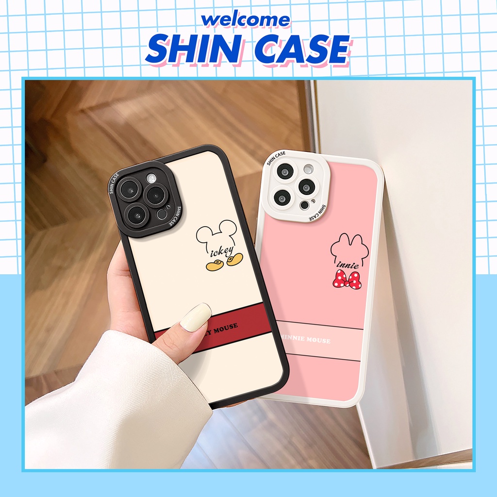 Ốp lưng iphone Line Mickey bóng cạnh vuông 6/6plus/6s/6splus/7/7plus/8/8plus/x/xs/11/12/13/14/pro/max/promax/plus