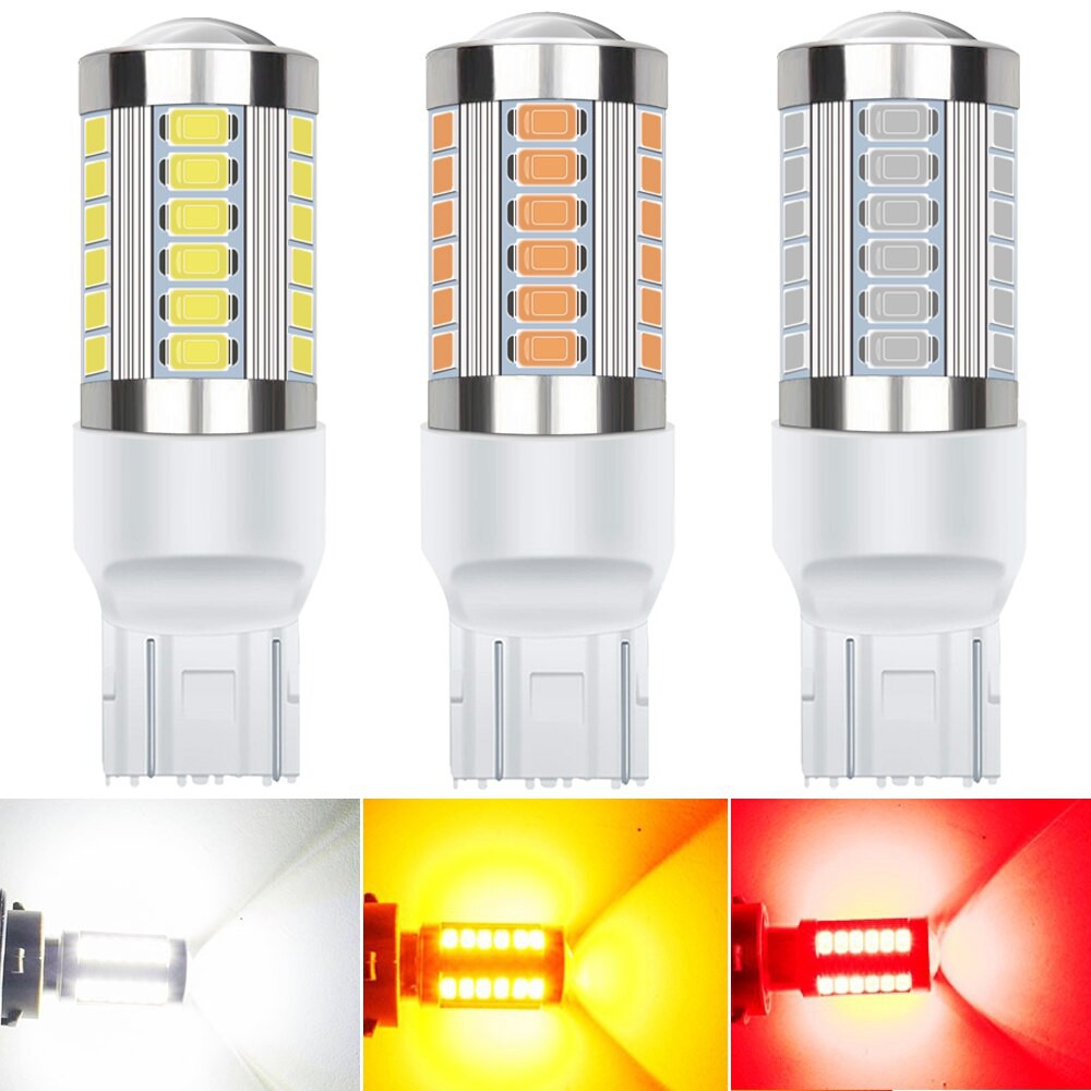 Đèn Led T20 7443 Dạng Cầu Lồi Dùng Thay Thế Đèn Hậu, Đèn Lùi, Xi Nhan, Báo Rẽ Ô Tô, Xe Máy 33 Mắt Chip 5630