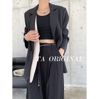 ( Ảnh thật ) A1077 Áo blazer vạt be