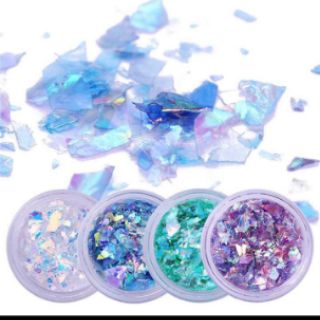 Set xà cừ giấy 4 hủ trang trí móng nail