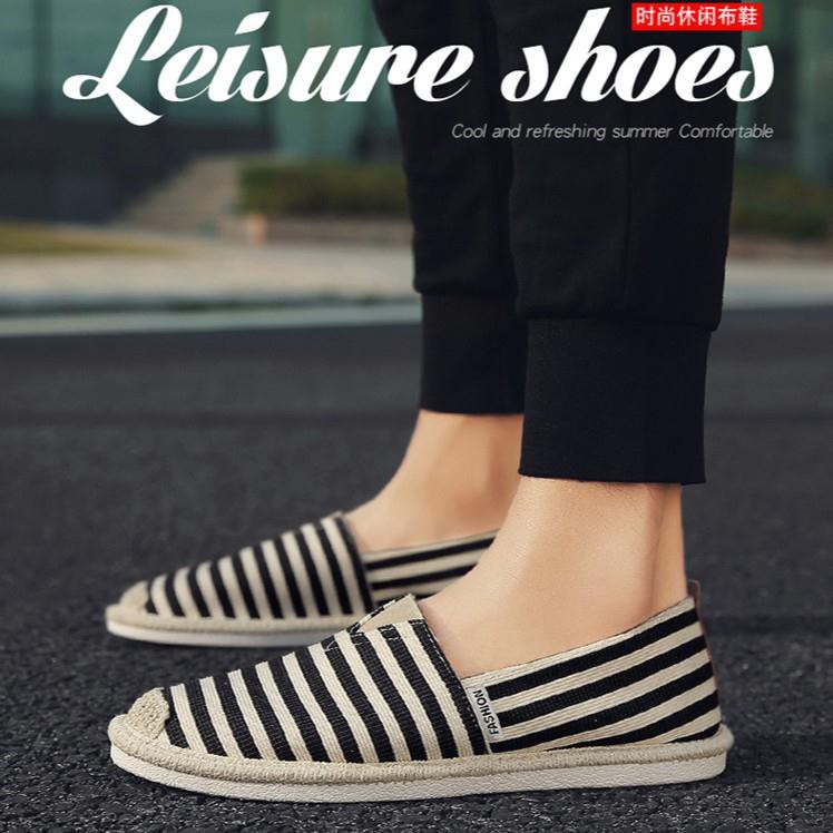 Slip on nam - Giày lười vải nam cao cấp - 4 màu sọc đen, xanh, vàng/đen & đỏ/đen - Mã SP 2906 hàng Quảng Châu | BigBuy360 - bigbuy360.vn