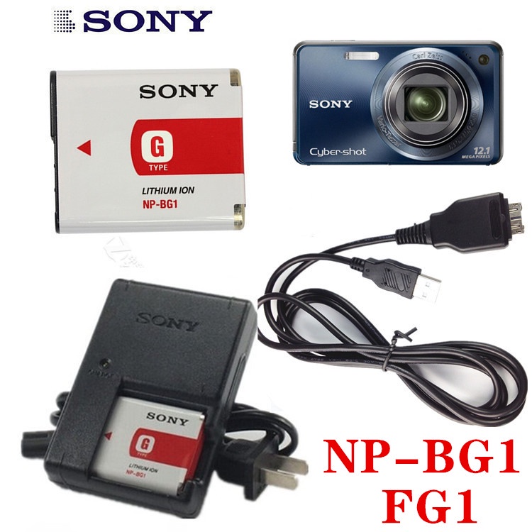 Bộ Sạc Máy Ảnh Sony DSCW210 W220 W230 W270 W290 NP-BG1 W4M Kèm Dây Cáp Sạc