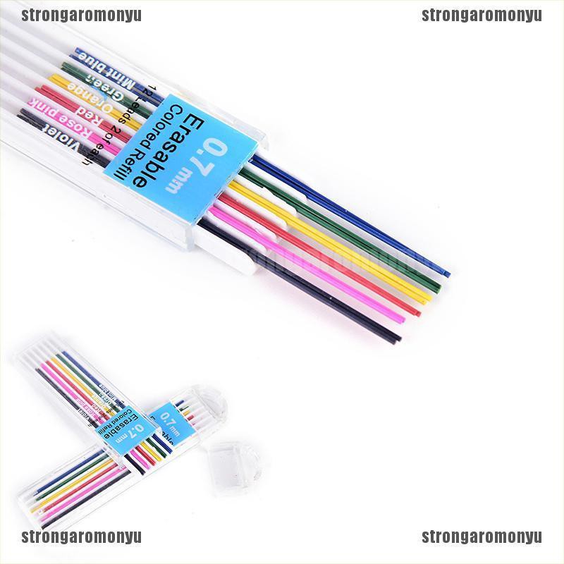 1 Hộp Bút Chì Bấm Màu Ngòi 0.7mm Có Thể Xóa Tiện Dụng Cho Học Sinh