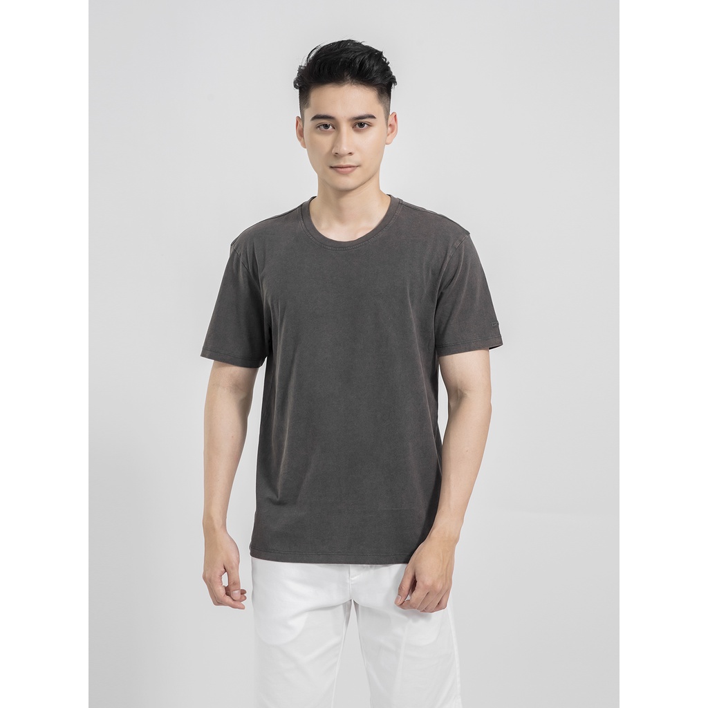 Áo thun nam ARISTINO dáng Casual fit suông rộng, chất liệu cotton mềm mại, khả năng thấm hút mồ hôi cao - ATS022S1