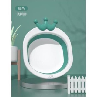 Chậu gập gọn cao cấp hình vương miện cho bé 3 màu xinh xắn rửa mặt cho bé
