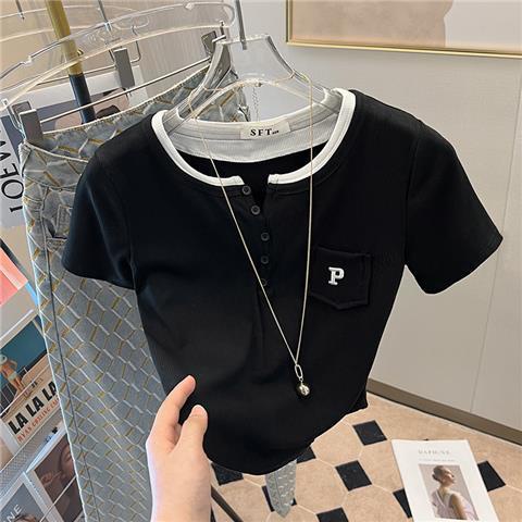 Áo Thun Tay Ngắn Dáng Ôm Phong Cách Thời Trang Dành Cho Nữ