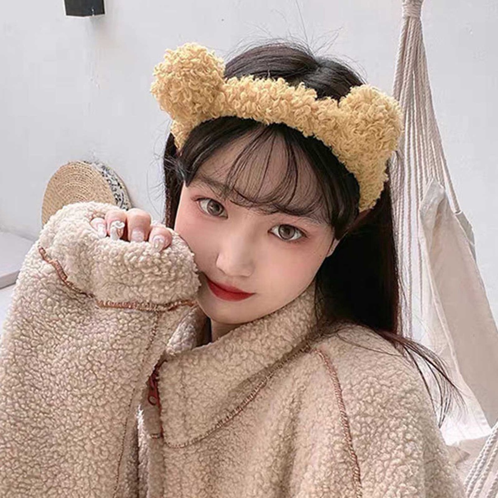 Băng Đô Cài Tóc Hình Gấu Bông Dễ Thương Đơn Giản Cho Nữ