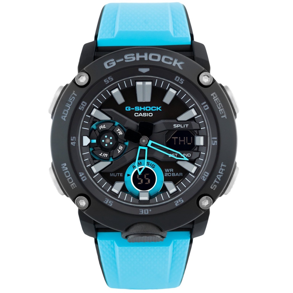 Đồng hồ nam dây nhựa Casio G-Shock chính hãng Anh Khuê GA-2000-1A2DR (48mm)
