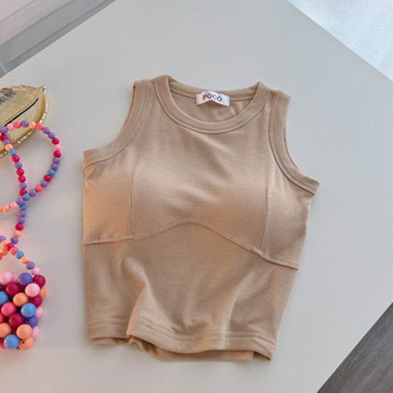 Áo Thun Thể Thao Sát Nách Cổ Tròn Có Đệm Ngực Thời Trang Mùa Hè 0922 Cho Nữ