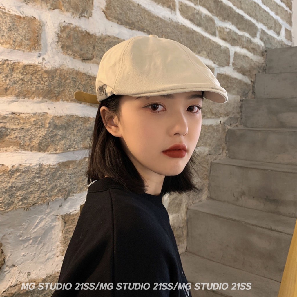 Mũ beret da THE CAPAL phong cách hip hop EST1973 có thể điều chỉnh