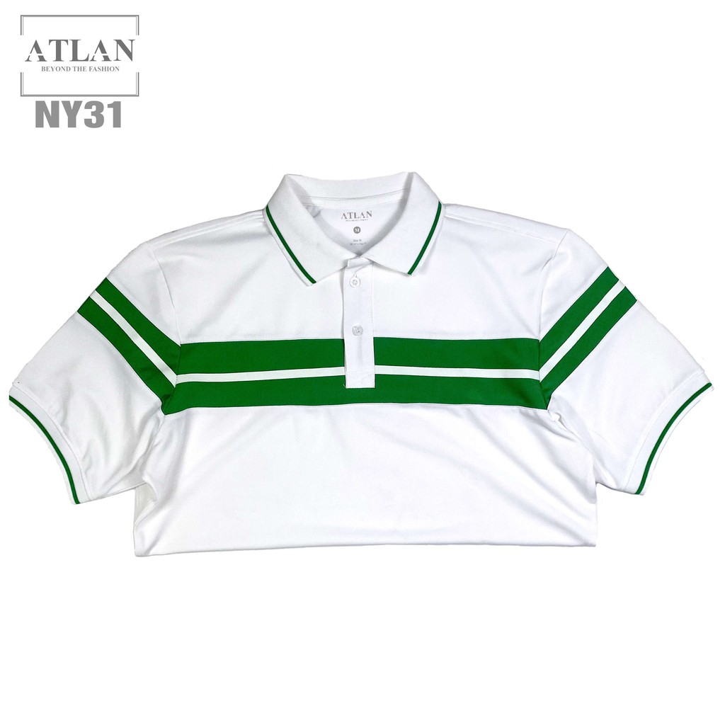 Áo Nam Cổ Bẻ 💖 𝘍𝘳𝘦𝘦𝘴𝘩𝘪𝘱 💖 Áo Polo Cộc Tay Trắng Sọc Xanh Biển Nhạt - NY31 | BigBuy360 - bigbuy360.vn