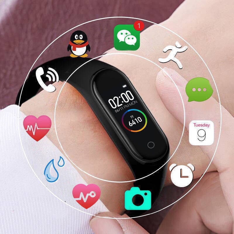Smart Bracelet Color Screen Multi-Function News Weather Alarm Clock Bluetooth Step Sports Bracelet Watch Men Couple's