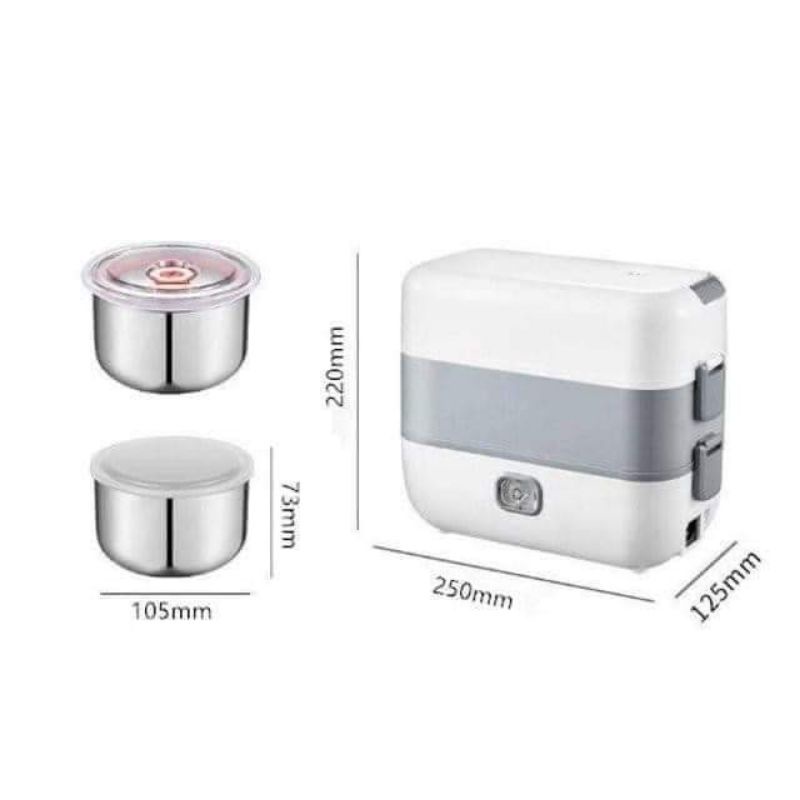 🌈🌈🌈 HỘP CƠM HÂM NÓNG BUCOOK 2 TẦNG 4 NGAn Hộp cơm hoạt động theo cơ chế tự động, sử dụng nguồn điện dân dụng giúp bạn hâ