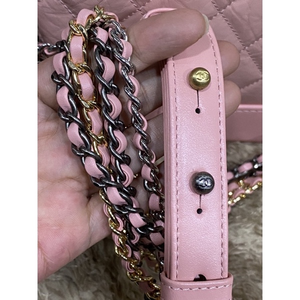 Túi xách hobo Hồng da size 20