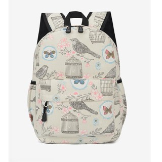 Balo học sinh, balo nữ, balo họa tiết chú chim nhỏ dễ thương