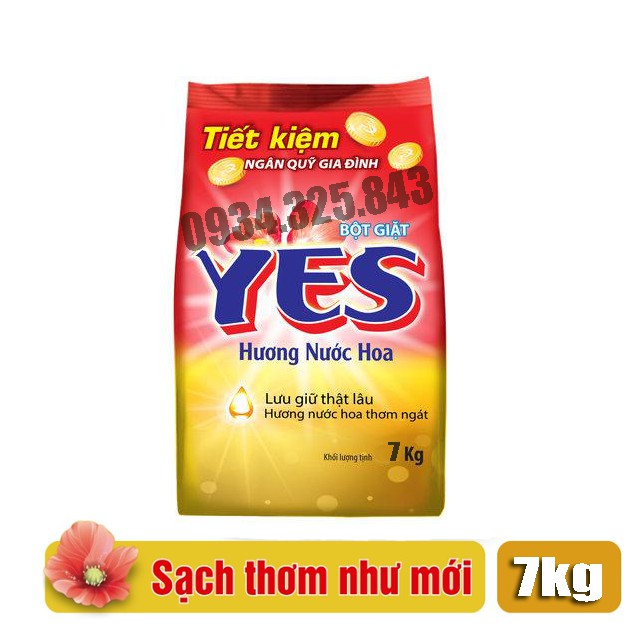 Bột giặt Yes Hương Hoa 7kg - Tiết Kiệm