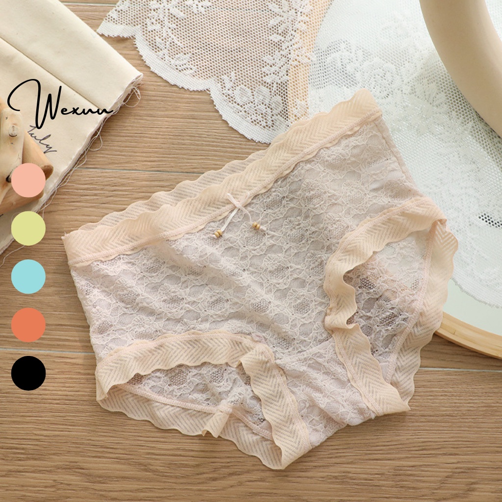 Quần lót nữ ren sexy phối viền Su siêu mềm mại thoáng khí kháng khuẩn - Wexuu Design QC78