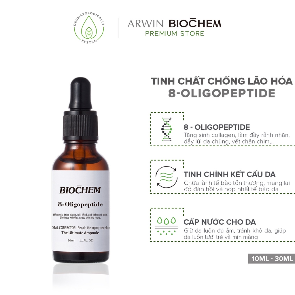Size mini Tinh chất Biochem cao cấp chống lão hóa 8-Oligopeptide 5ml