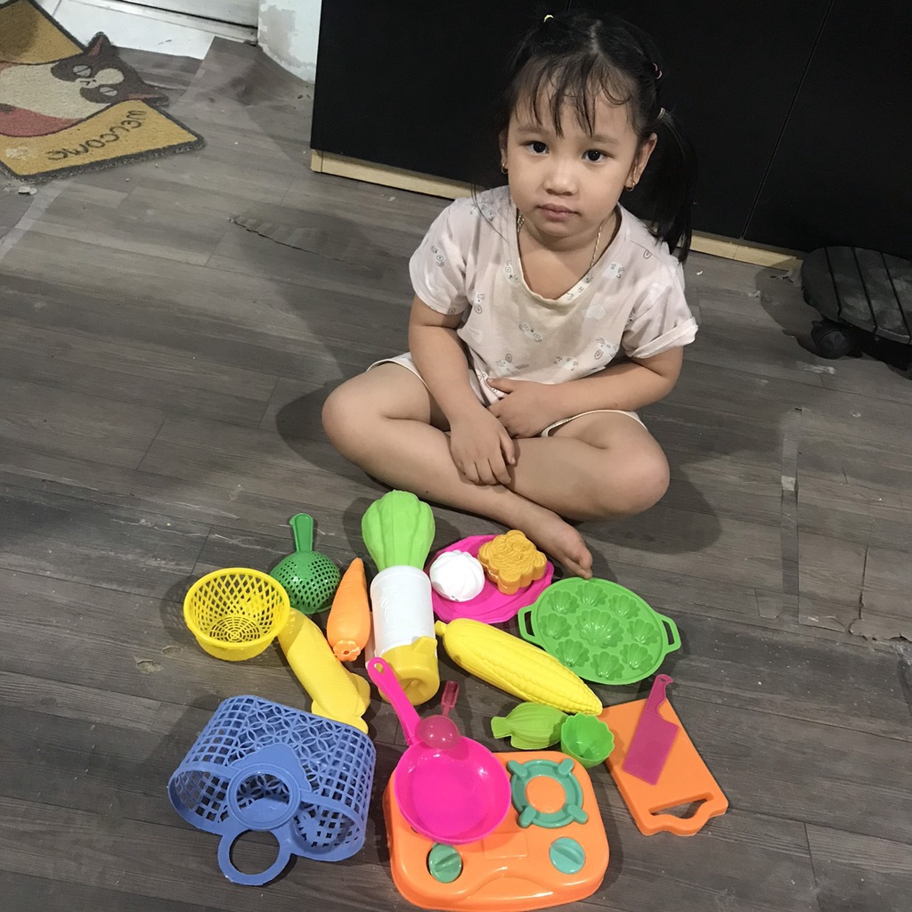 Bộ đồ chơi nhà bếp loại to 19 chi tiết bằng nhựa - Smart Baby
