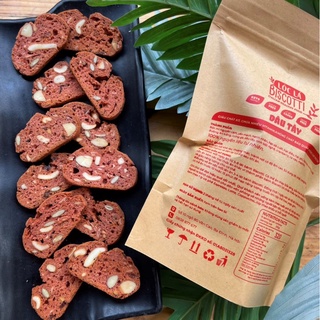 Lộc- 300gr Biscotti Healthy vị Dâu Tây - Cam ,7 loại ngũ cốc không đường, không chất bảo quản, 100% lúa mạch nguyên cám