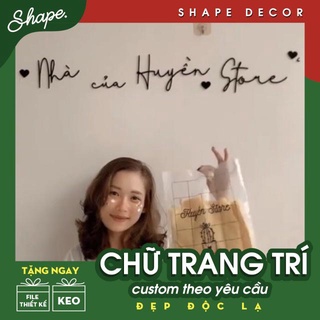 Chữ gỗ làm theo yêu cầu[ảnh thật]chữ mica