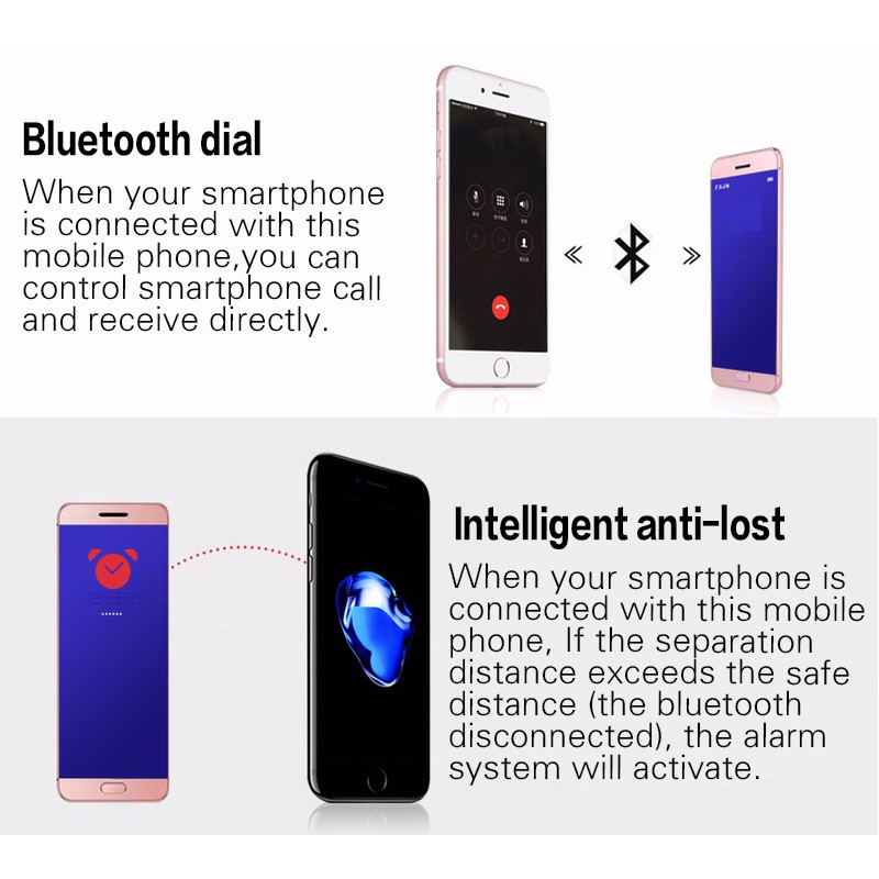 Điện thoại SUNTEK Vicool V10 kiêm tai nghe Bluetooth Gold