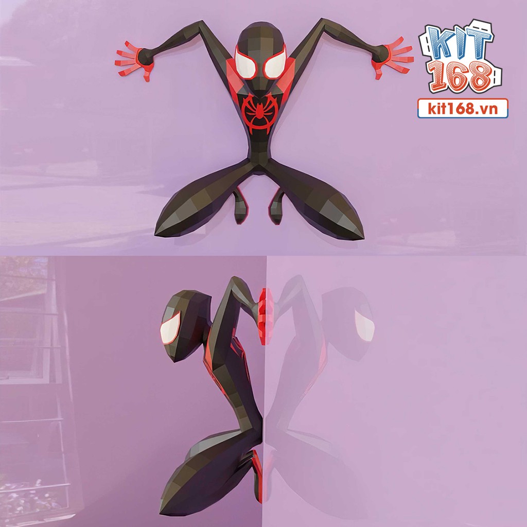 Mô hình giấy Anime Game Spider-Man Miles Morales treo tường