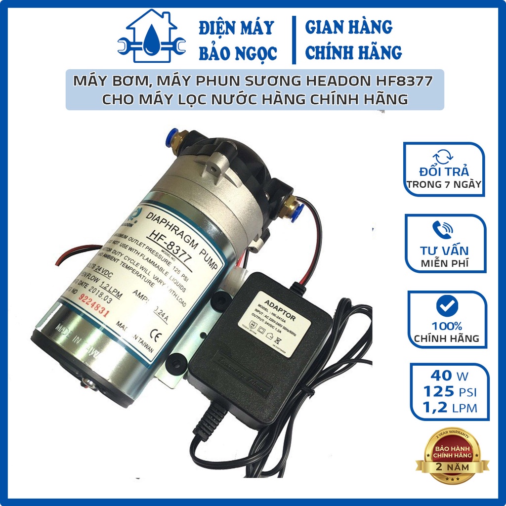 Máy Bơm, Máy Phun Sương HEADON HF8377 Cho Máy Lọc Nước Hàng Chính Hãng