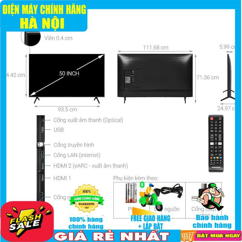 Tivi Samsung 50 inch 4K Smart TV UA50TU7000KXXV