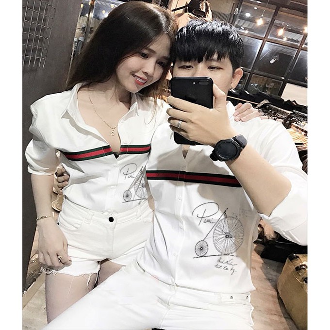 ÁO SƠ MI ĐÔI CHỮ LOVE CAO CẤP | SALE SẬP SÀN TRONG 1 NGÀY