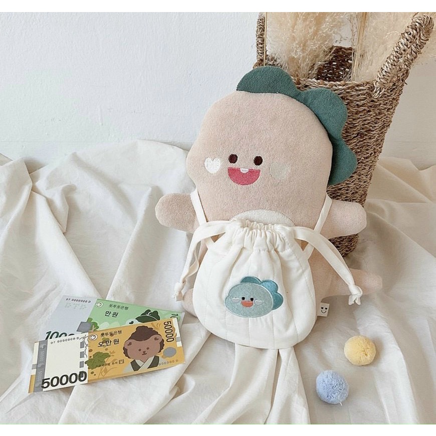 Túi đựng tỏi thêu họa tiết phong cách hàn quốc cho bé